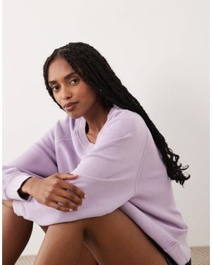 ARKET Cotton Terry Sweatshirt - Purple