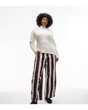 ASOS Asos Design Curve Barrel Trousers - White