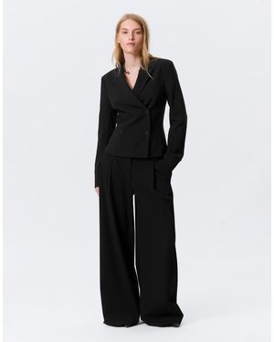 Weekday Americana Negra De Corte Slim Y Doble Botonadura De - Negro