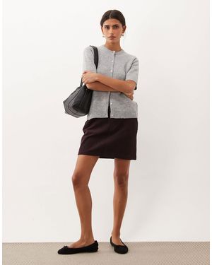 Threadbare Mini-jupe en velours côtelé - prune - Neutre