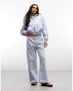CERNUCCI Joggers De Pernera Ancha Con Logo 100% De Algodón (Parte De Un Conjunto) - Azul