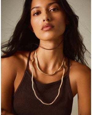 Bershka Shapeable Necklace - Brown