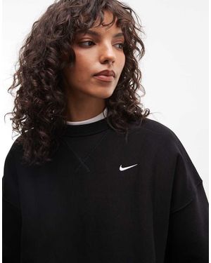 Nike Studio Fleece Zware Oversized Sweater - Zwart