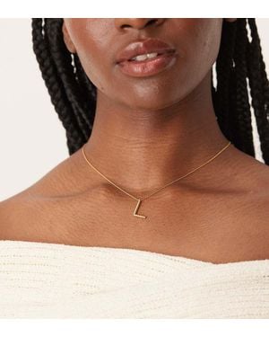 Accessorize Collana Placcata Attorcigliata Con Iniziale "L" - Marrone