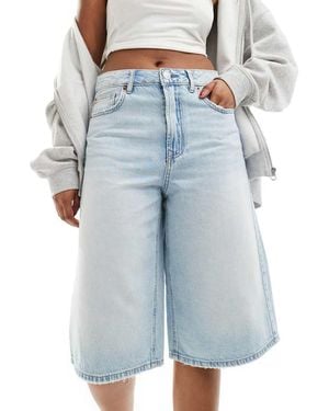 Stradivarius Denim Jort - Blue