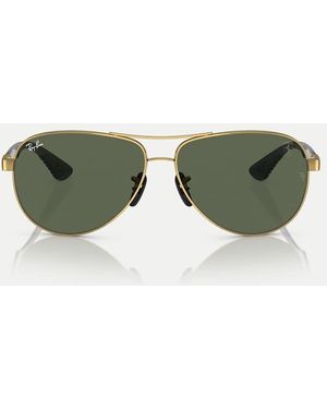 Ray-Ban Gafas De Sol De Estilo Aviador Con Lentes Verdes De La Colección Scuderia Ferrari Rb8331M De