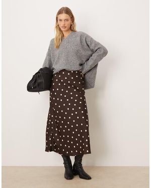 Vila Satin Maxi Skirt - Multicolour
