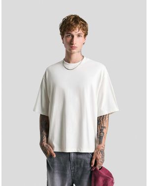 Bershka – kurzärmliges t-shirt - Weiß