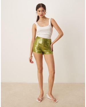 ASOS Sequin Hot Pant Short - Green
