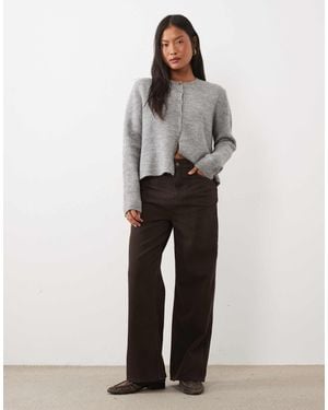 New Look Adalae wide-leg-jeans - Grau