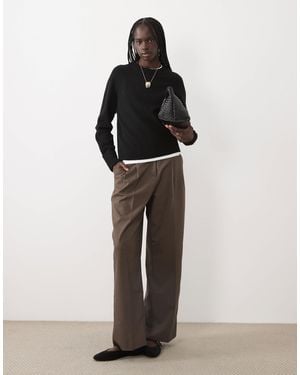 ARKET Pull col rond en laine - Noir
