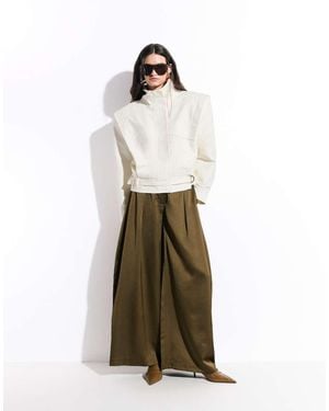 ASOS Pantaloni Sartoriali A Fondo Ampio - Bianco