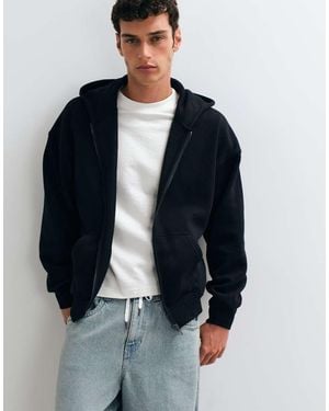 Only & Sons Sudadera Con Capucha Oversize Con Cremallera En - Azul