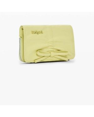 Desigual Portafoglio Piccolo Lucido Con Fiocco - Giallo