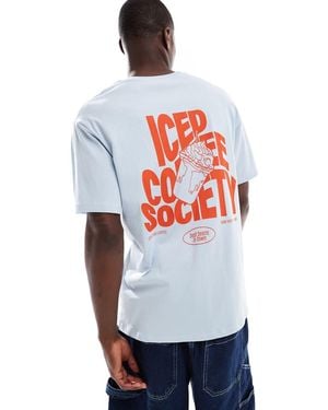 Jack & Jones Oversize T-shirt With Ice Coffee Back Print - White