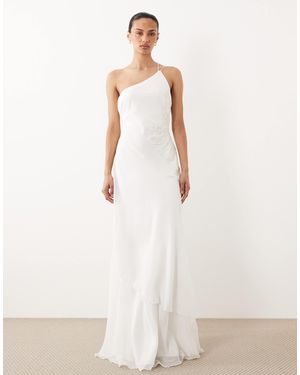 Six Stories – gestuftes maxikleid aus chiffon - Weiß