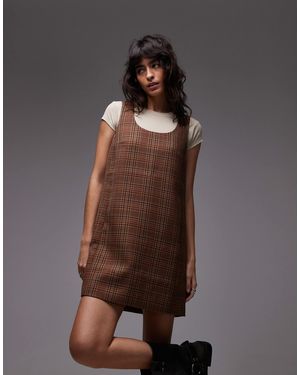 ARKET Wool Sleeveless Mini Shift Dress - Brown