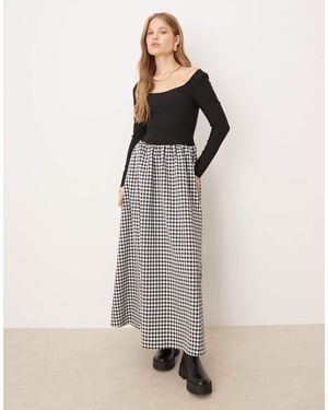 ASOS Hybrid Scoop Neck Maxi Dress - Black