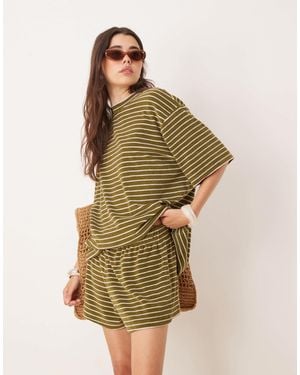 ASOS Towelling Boxer Short Co-ord - Green