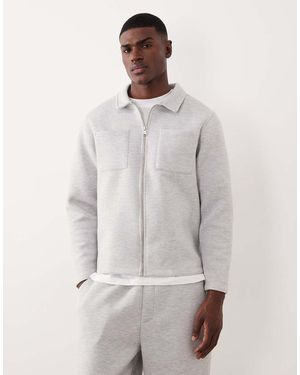 ASOS Heavyweight Relaxed Zip Through Jacket - Natural