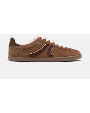 Stradivarius Retro-sneaker aus leder - Braun