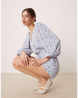 Glamorous Long Sleeve Playsuit - Grey