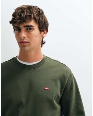 Levi's Sudadera Con Logo Original Distintivo En Oscuro - Verde