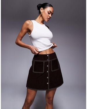 ASOS Real Suede Mini Skirt - Blue