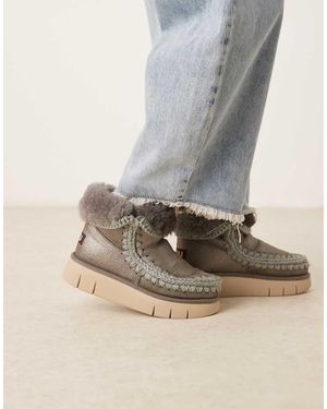 Mou Bounce 18 Suede Boots - Grey