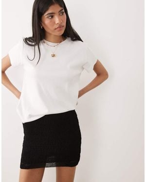 Mango Teen Knitted Mini Skirt - White