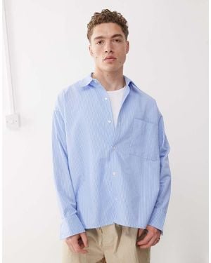 Reclaimed Vintage Boxy Oversized Shirt - Blue