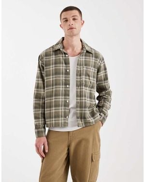 Hollister Long Sleeve Plaid Shirt - Green