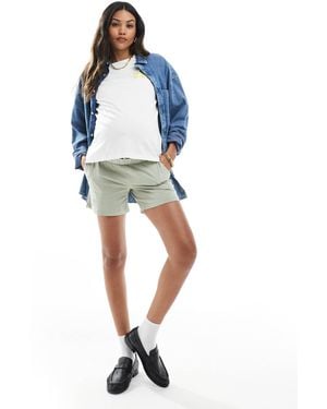 Mama.licious Mamalicious Maternity Under The Bump Shorts - White