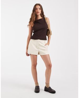 ASOS Short Van Imitatieleer - Wit