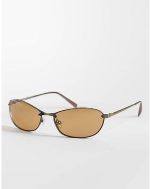 Weekday Gafas De Sol Ovaladas Con Montura Al Aire De - Neutro