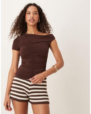 Cotton On Cotton On Nikki Gathered Short Sleeve Top