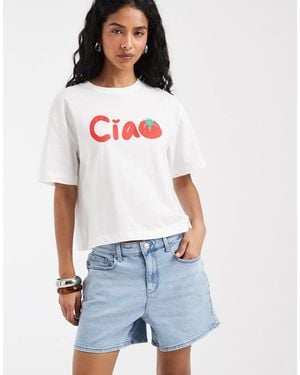 ONLY Denim Shorts With Stretch - White