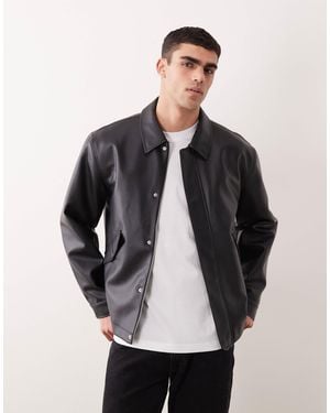 ASOS – jacke aus kunstleder - Schwarz