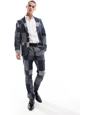 Twisted Tailor Suit Trousers - Blue