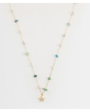 Accessorize Z Collection And Stationed Starfish Necklace - White