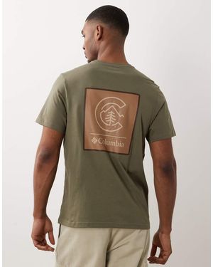 Columbia Csc Box Logo Back T-shirt - Green