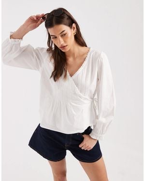 Levi's – boho-wickelbluse - Weiß