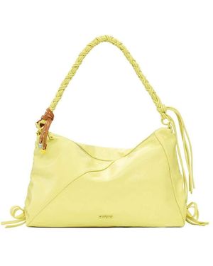 Desigual Large Shiny Bow Bag - Yellow