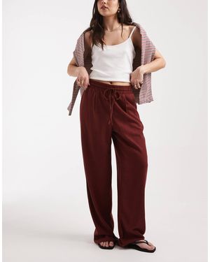 Vero Moda – hose aus leinenmix - Rot