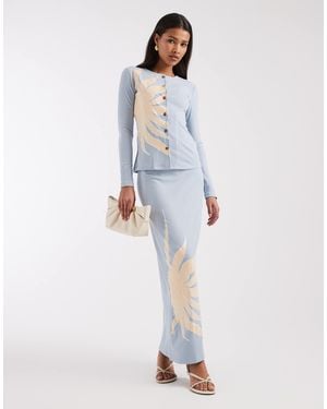 Never Fully Dressed Dorris Ribbed Maxi Skirt - White