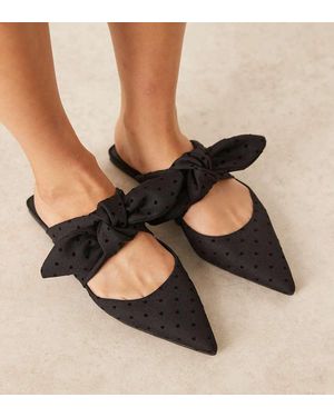 ASOS Wide Fit Lunar Bow Detail Mules - Black