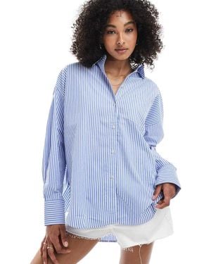 JJXX Jamie Oversized Poplin Shirt - Blue