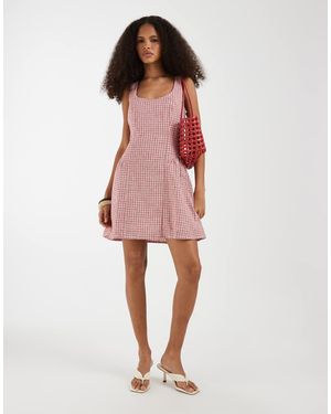 Gap Drop Waist Shirred Mini Dress - Pink