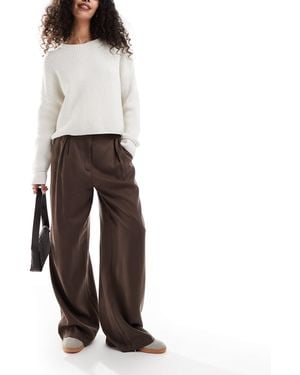 Miss Selfridge Mid Rise Slouchy Dad Trouser - White