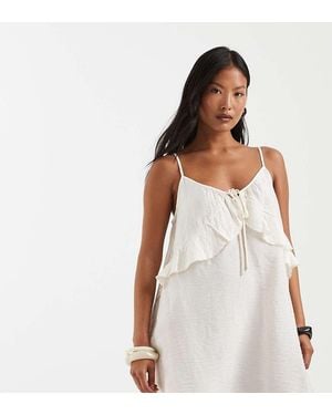 Vero Moda Frill Trim Cami Mini Dress - White